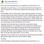 Salt Creek Golf Club Is Closing in 2018